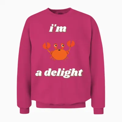 Vintage I'm a Delight Funny Gift Ideas Unisex Sweatshirt - Heliconia
