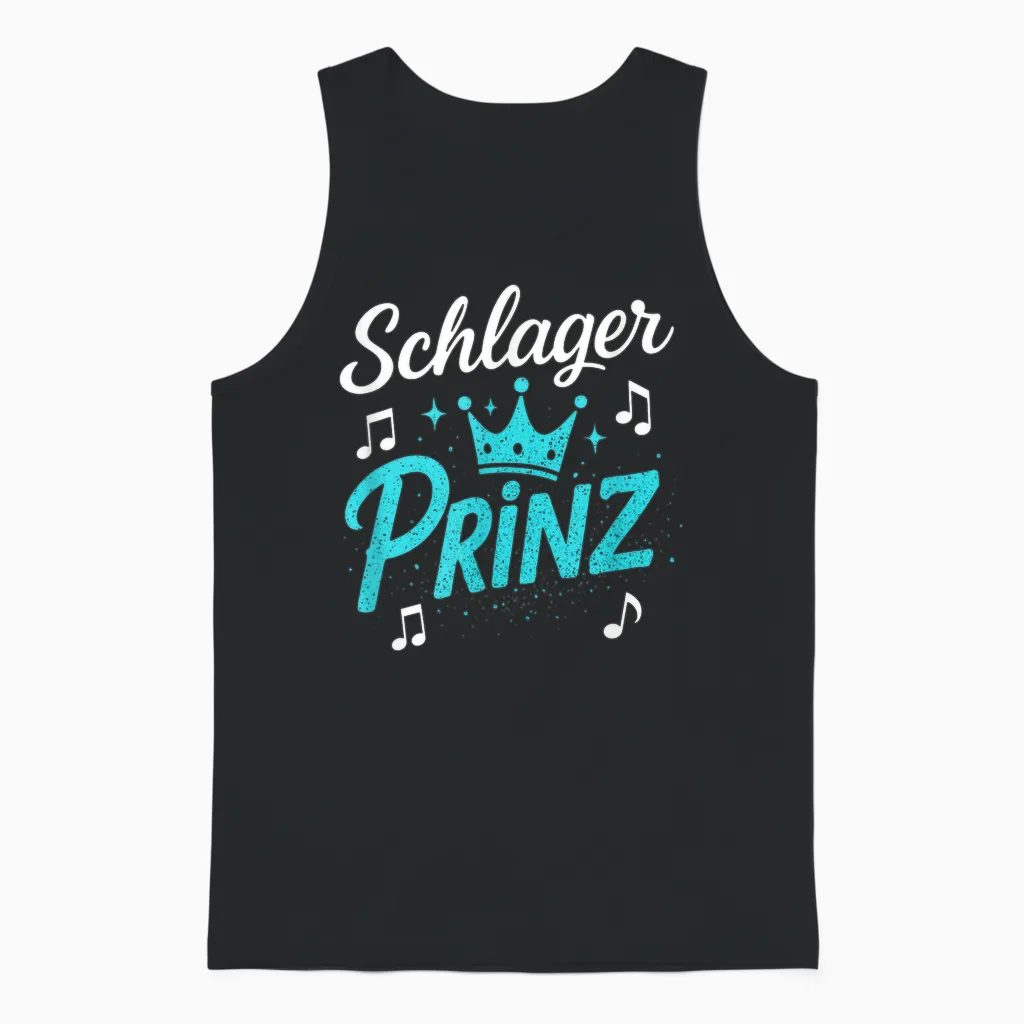 Schlager Prinz - Schlager Schlagerparty Unisex Tank Top in Black