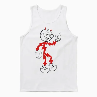 Reddy Kilowatt Unisex Tank Top - White