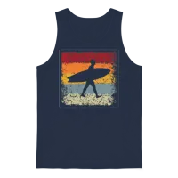Surfer Retro Unisex Tank Top - Navy – 1
