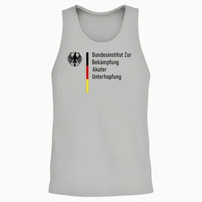 German Federal Institute for Combating Acute Underhopfung Party T-Shirt, Gray Unisex Tank Top - Ash