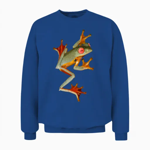 Real Tree Frog T-Shirt – Wildlife Photo Design Unisex Sweatshirt in Royal