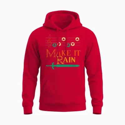Make It Rain Motivational Quote Unisex Hoodie - Red