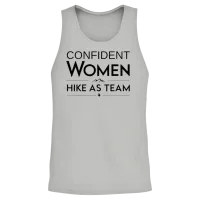 Confident Women Hike as Team - Hiking - Women Unisex Tank Top - Ash – 2