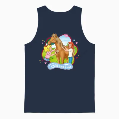 Bibi & Tina - Pferde Sommer Unisex Tank Top - Navy