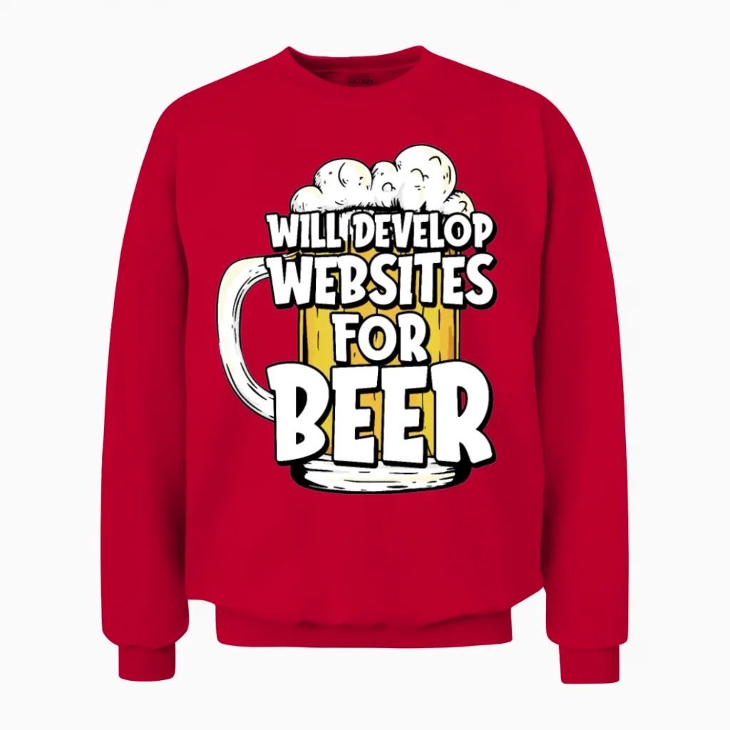 Web Developer Programmers & It Gift Unisex Sweatshirt in Red