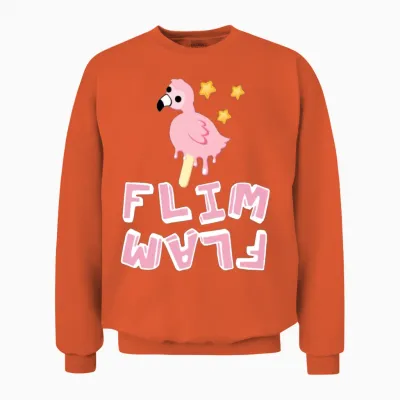 Flam Flim Flam Flamingo Unisex Sweatshirt - Orange