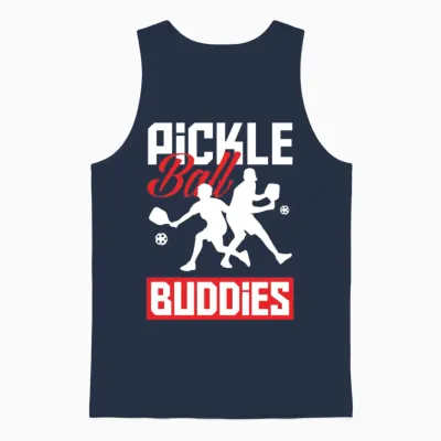 Pickleball Buddies Funny Pickleball Gift Unisex Tank Top - Navy