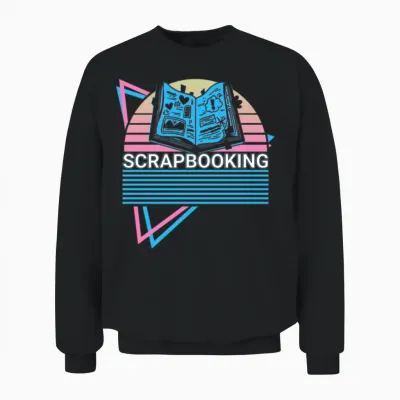 Scrapbooking Scrapbook Retro Unisex Sweatshirt - Black