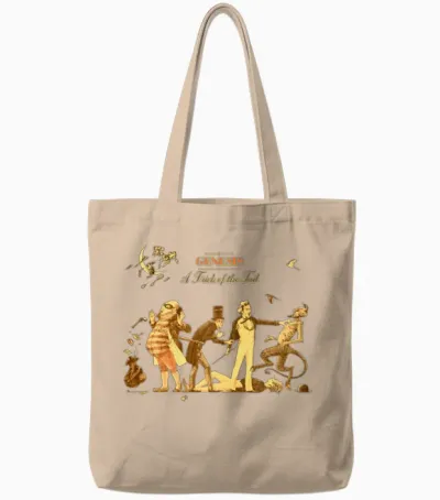 Genesis a Trick of the Trail Album Cover Tote Bags - Natural