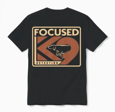 Focused K9 Detection Light Colors Unisex T-Shirt - Black
