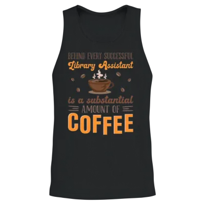 Funny Library Assistant Unisex Tank Top - Black