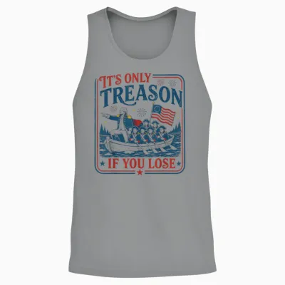 George Washington It's Only Treason if You Lose 4th of July Unisex Tank Top - Sport Grey