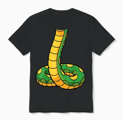 Snake Shirt Adult Men Women Children Green Body Snake Costume Unisex T-Shirt - Black