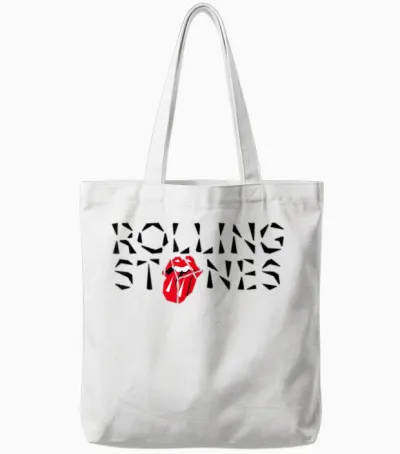 Offizielles the Rolling Stones Hd Tongue Logo Tote Bags - White