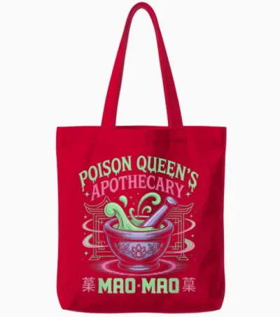 Poison Queen Apothecary Medicine Cute Anime Diaries Kawaii Tote Bags - Red
