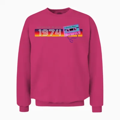 Classic & Nostalgic Music Birthday - Vintage Unisex Sweatshirt - Heliconia