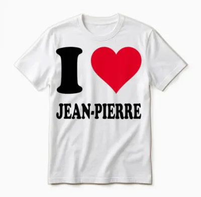 J'aime Jean-Pierre T-Shirt, White, S Unisex T-Shirt - White
