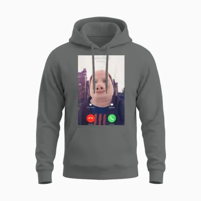 John Pork Is Calling Unisex Hoodie - Graphite Heather