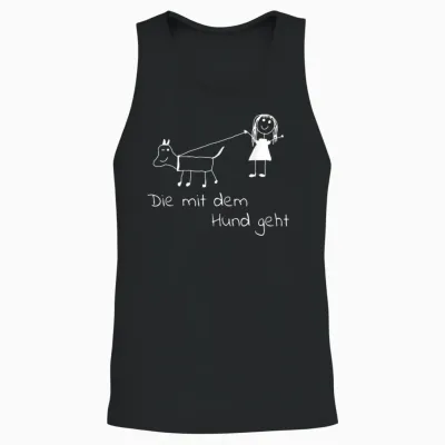 Die Mit Dem Hund Geht Unisex Tank Top - Black