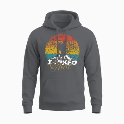 I Hiked That Funny Hiking Backpacking Camping Unisex Hoodie - Charcoal