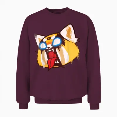 Aggretsuko Screaming Rage Unisex Sweatshirt - Maroon