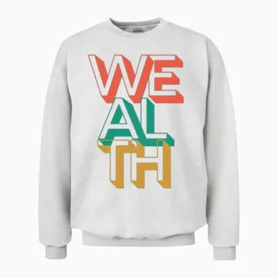 Retro Wealth Unisex Sweatshirt - White