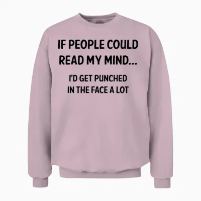 Read My Mind Unisex Sweatshirt - Light Pink