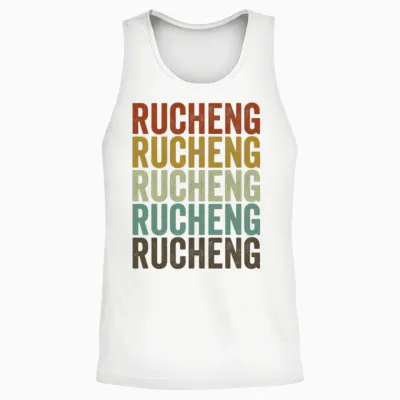 Rucheng China Retro Vintage Unisex Tank Top - White