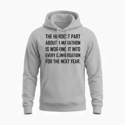 Hardest Marathon Work Unisex Hoodie - Ash