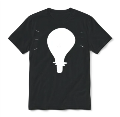 Glow Light Bulb Light Icon Unisex T-Shirt - Black