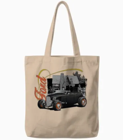Custom Ford Roadster Tote Bags - Natural