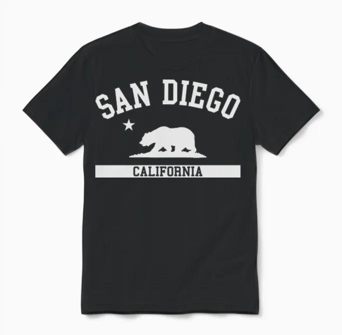 San Diego Unisex T-Shirt in Black