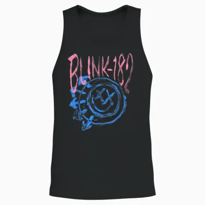 Official Blink-182 Smiley Unisex Tank Top - Black