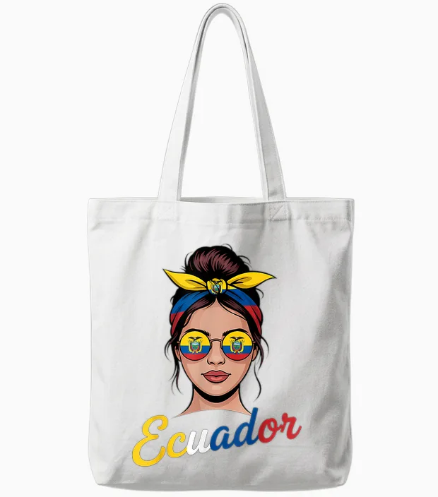 Ecuador Flagge Ecuadorian Pride Tote Bags in White