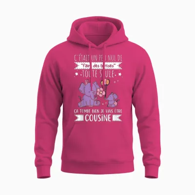 Future Cousine 2027 Gift Nouvelle Naissance Futur Cousine Unisex Hoodie - Heliconia