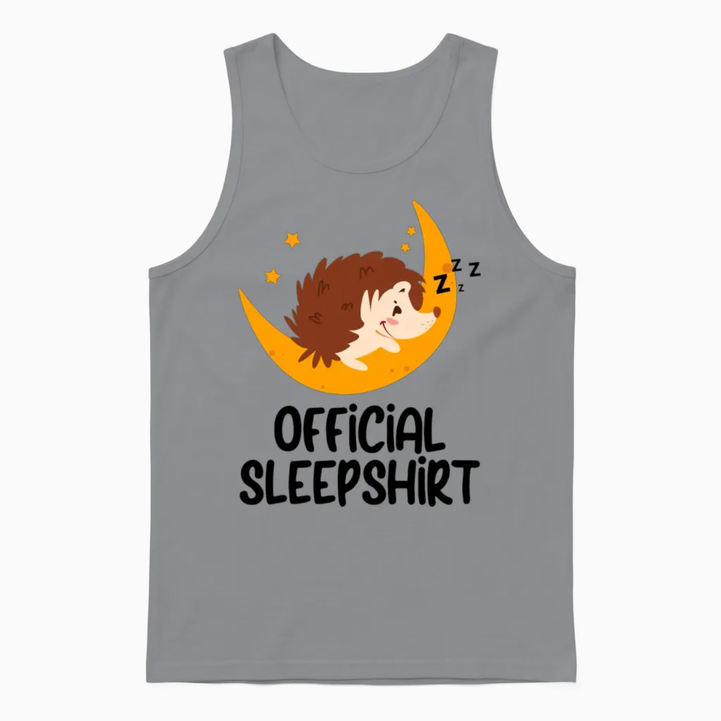 Funny Animal Shirt Funny Picture Unisex Tank Top in Sport Grey