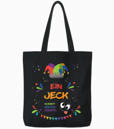 Ein Jeck Kommt Selten Alleine, Kölle Alaaf Tote Bags - Black