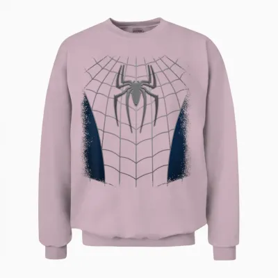 Marvel Friendly Neighborhood Spider-Man No Way Home Costume T-Shirt, Red Unisex Sweatshirt - Light Pink