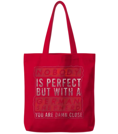 German Shepherd Dog Dog Love Dog Owners Guard Dog Tote Bags - Red
