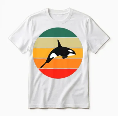 Retro Orca Unisex T-Shirt - White