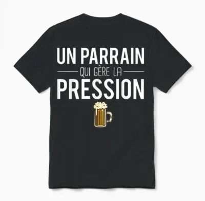 A Godfather Who Manages Pressure Joke Godfather Humor Unisex T-Shirt - Black
