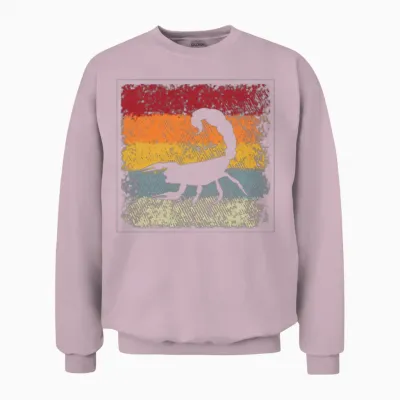 Scorpio Retro Unisex Sweatshirt - Light Pink