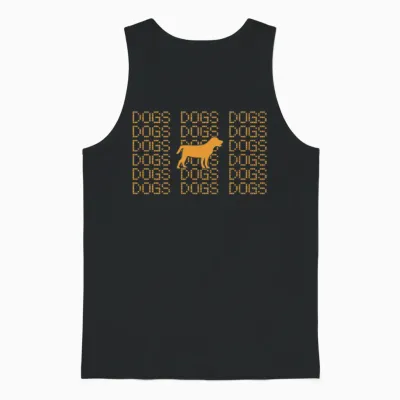 Dogs Unisex Tank Top - Black