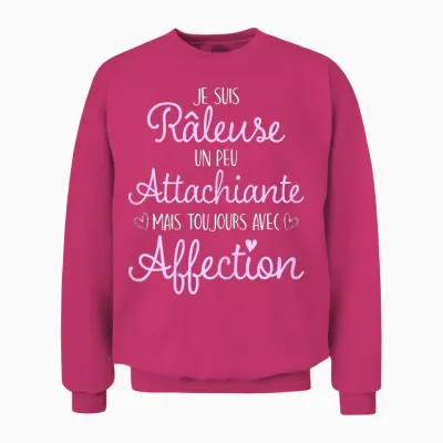 Madame Attachiante Humour Woman Raleuse Unisex Sweatshirt - Heliconia