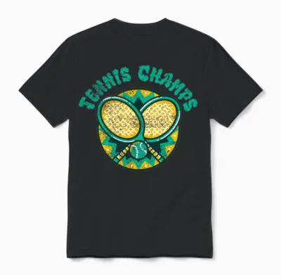 Tennis Champs | Sports Champions Unisex T-Shirt - Black