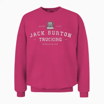 Jack Burton Trucking - Visalia, Ca - Est. 1986 Unisex Sweatshirt - Heliconia