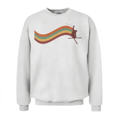 Skiing Mountains Winter Sports Nature Unisex Sweatshirt - White