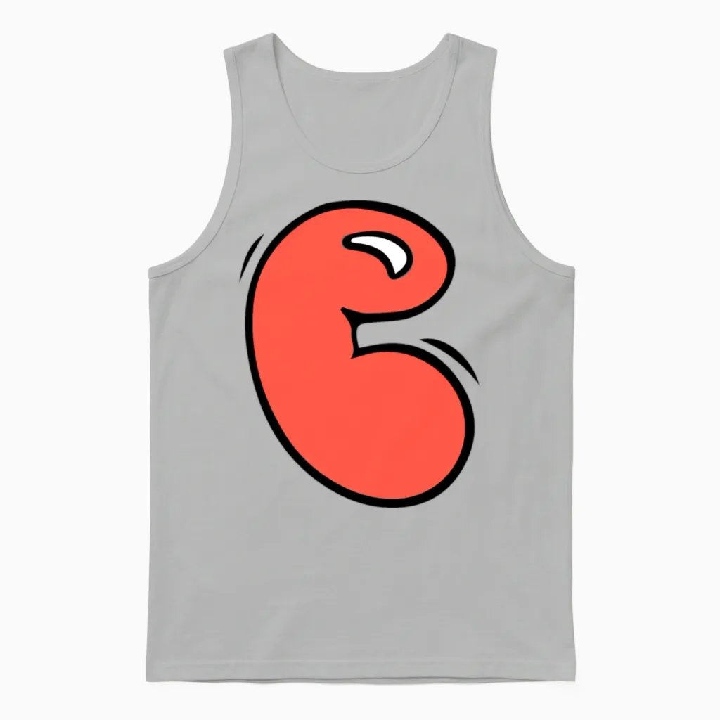 Graffiti Monogram Letter C in Cute Chubby Bubblest Unisex Tank Top in Ash