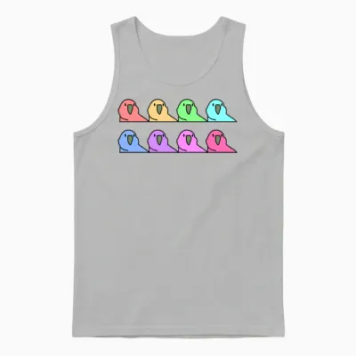 Party Parrot Unisex Tank Top - Ash
